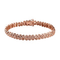 Doorbuster Uncut Natural Pink Diamond Bracelet in Vermeil Rose Gold Over Sterling Silver (7.25 In) 15.75 Grams 1.50 ctw - Sticky add to cart bar