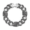 Black Austrian Crystal in Silvertone