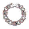 Multi Color Austrian Crystal in Silvertone