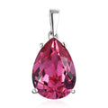 Rose Crystal Solitaire Pendant in Sterling Silver 4.75 ctw - Sticky add to cart bar