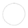 Textured Paper Clip Necklace 20 Inches in Stainless Steel - Sticky add to cart bar