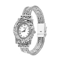 Doorbuster BALI LEGACY EON 1962 Swiss Movement Sterling Silver Bracelet Watch (7.0 In) 45 Grams 26mm