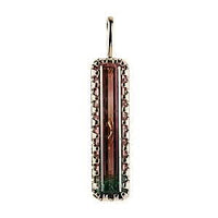 Luxoro 10K Yellow Gold Premium Watermelon Tourmaline Pendant 10.90 ctw