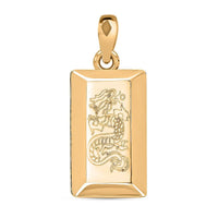 Doorbuster Electroforming Gold Collection 18K Yellow Gold Flower Bar Pendant (1.60 g)