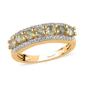 Narsipatnam Alexandrite, Natural White Zircon Ring in Vermeil YG Over Sterling Silver (Size 10.0) 1.35 ctw - Sticky add to cart bar