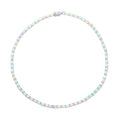 Premium Ethiopian Welo Opal Tennis Necklace 18 Inches in Platinum Over Sterling Silver 21.25 ctw - Sticky add to cart bar