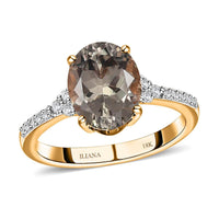 ILIANA 18K Yellow Gold AAA Turkizite, Diamond (G-H, SI) Ring (Size 7.0) (3 g) 3.40 ctw