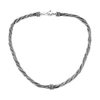 Bali Legacy Sterling Silver Tulang Naga and Borobudur Necklace 20 Inches 91.75 Grams