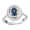 LUXORO 10K White Gold AAA Santa Maria Aquamarine, Diamond (0.40 cts) Cocktail Ring (Size 7.0) (3.10 g) 1.05 ctw - Sticky add to cart bar