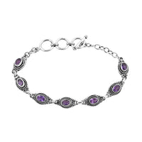 BALI LEGACY Amethyst Bracelet in Sterling Silver (7.00 In) (10 g) 3.85 ctw