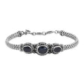 Doorbuster BALI LEGACY African Ruby Bracelet in Sterling Silver (7.50 In) (23.50 g) 6.00 ctw - Sticky add to cart bar