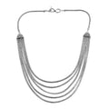 Bali Legacy Sterling Silver Multi Layered Tulang Naga Chain Necklace 20 Inches 60.50 Grams - Sticky add to cart bar