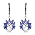 Tanzanite Peacock Earrings in Sterling Silver 2.00 ctw - Sticky add to cart bar