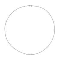 Rhodium Over Sterling Silver Curb Chain with 8mm Lobster Lock (20 Inches) (2.30 g)