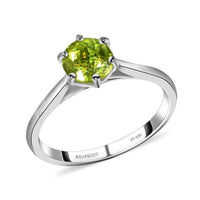 Certified & Appraised RHAPSODY 950 Platinum AAAA Sava Sphene Solitaire Ring 4.65 Grams 1.50 ctw