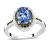 Peacock Tanzanite & Green Diamond
