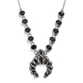 Artisan Crafted Elite Shungite Squash Blossom Necklace 18 Inches in Sterling Silver 8.35 ctw - Sticky add to cart bar