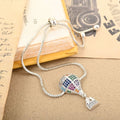 Mosaic Style Multi Color Zircon Air Balloon Bolo Bracelet in Silvertone - Sticky add to cart bar