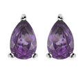 Amethyst Solitaire Stud Earrings in Stainless Steel 1.00 ctw - Sticky add to cart bar