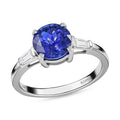 Certified & Appraised ILIANA 18K White Gold AAA Tanzanite and G-H SI Diamond Ring (Size 6.0) 3.41 Grams 2.30 ctw - Sticky add to cart bar