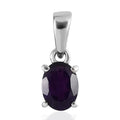 Amethyst Solitaire Pendant in Stainless Steel 1.30 ctw - Sticky add to cart bar