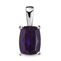 Amethyst Solitaire Pendant in Stainless Steel 1.40 ctw - Sticky add to cart bar
