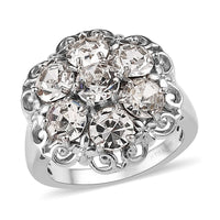 Karis White Crystal Ring in Platinum Bond (Size 10.0) 2.65 ctw