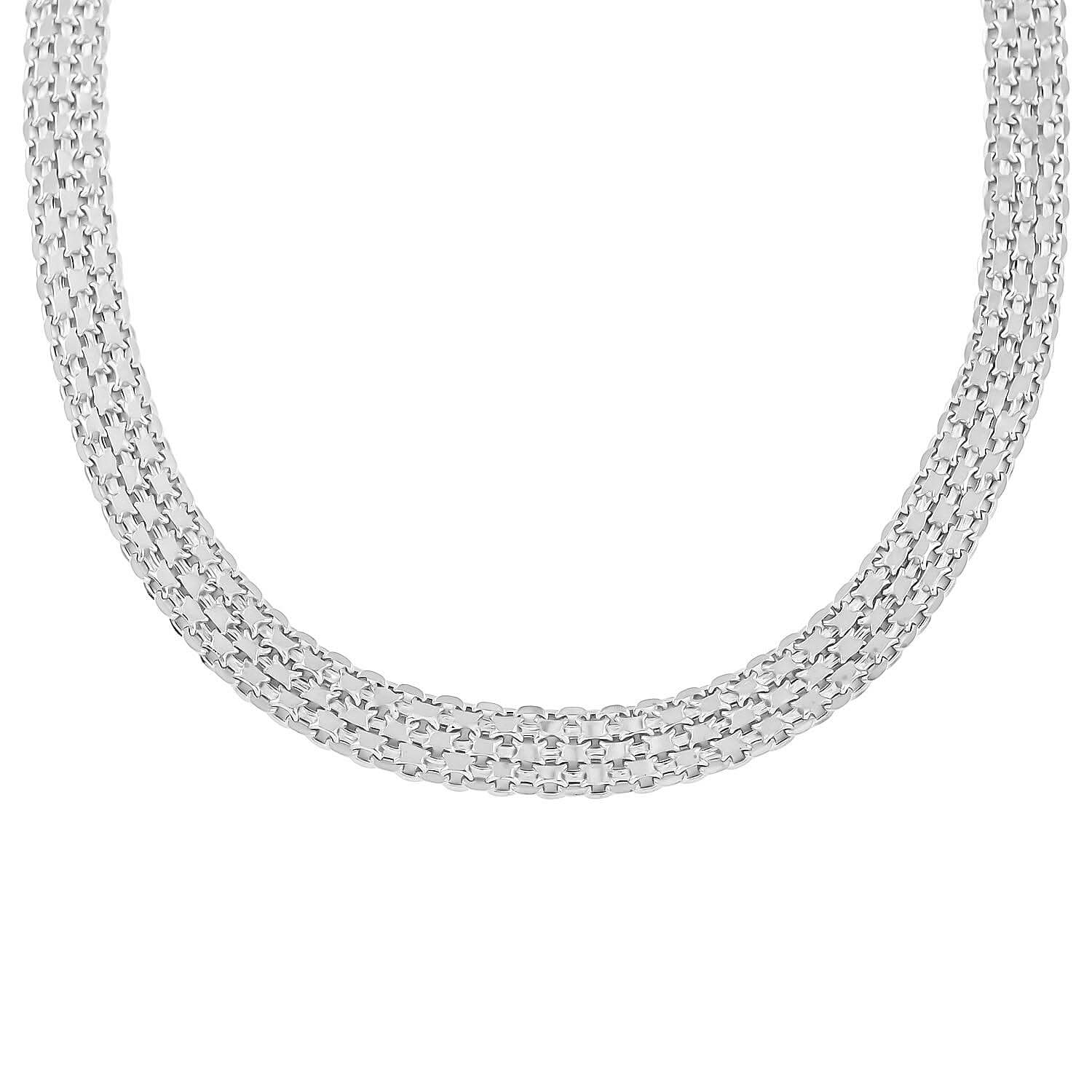 Sterling Silver 9.3mm Flat Link Necklace (20 Inches) (22.60 g)