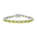 Doorbuster Amethyst Tennis Bracelet in Rhodium Over Sterling Silver (7.25 In) 8.50 Grams 15.60 ctw - Sticky add to cart bar
