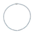 Doorbuster Amethyst Tennis Necklace (18 Inches) in Rhodium Over Sterling Silver (16 g) 43.50 ctw - Sticky add to cart bar