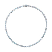 Doorbuster Amethyst Tennis Necklace (18 Inches) in Rhodium Over Sterling Silver (16 g) 43.50 ctw