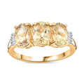 14K Yellow Gold AAA Turkizite and Diamond Ring 2.70 ctw - Sticky add to cart bar