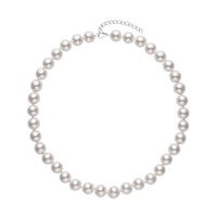 Doorbuster White Shell Pearl Necklace 20 Inches in Stainless Steel
