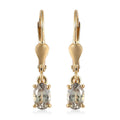 Turkizite Solitaire Lever Back Earrings in Vermeil YG Over Sterling Silver 1.00 ctw - Sticky add to cart bar