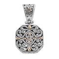 Bali Legacy White Topaz Floral Pendant in 18K Yellow Gold and Sterling Silver 0.06 ctw - Sticky add to cart bar