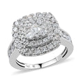 NY Closeout 14K White Gold Diamond Cluster Ring 6.14 Grams 2.00 ctw - Sticky add to cart bar