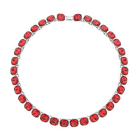 Doorbuster Simulated White Aurora Borealis Tennis Necklace 20 Inches in Silvertone