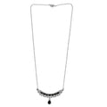 Thai Black Spinel Fancy Necklace (20 Inches) in Stainless Steel 6.35 ctw , Tarnish-Free, Waterproof, Sweat Proof Jewelry - Sticky add to cart bar