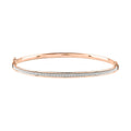 14K Rose Gold Over Sterling Silver Stardust Bangle Bracelet (7.00 In) 5.9 Grams - Sticky add to cart bar