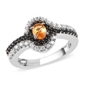 Premium Viceroy Spessartine Garnet and Multi Gemstone Ring in Platinum Over Sterling Silver 1.25 ctw - Sticky add to cart bar