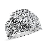 NY Closeout 14K White Gold Diamond G-H I1 Ring (Size 7.0) 8 Grams 2.00 ctw