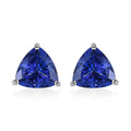 Doorbuster RHAPSODY 950 Platinum AAAA Tanzanite Solitaire Stud Earrings 2.30 Grams 3.00 ctw - Sticky add to cart bar