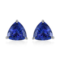 Doorbuster RHAPSODY 950 Platinum AAAA Tanzanite Solitaire Stud Earrings 2.30 Grams 3.00 ctw