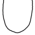 Doorbuster Natural Thai Black Spinel Beaded Necklace 20 Inches in Sterling Silver 43.00 ctw - Sticky add to cart bar