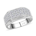 NY Closeout 10K White Gold Diamond Men's Ring 9.5 Grams 2.00 ctw - Sticky add to cart bar