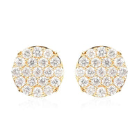 NY Closeout 10K Yellow Gold Diamond Stud Earrings 2.95 Grams 1.50 ctw