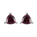 Tanzanian Wine Garnet Stud Earrings in Platinum Over Sterling Silver 1.90 ctw - Sticky add to cart bar
