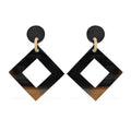 Black Ox Bone Earrings in Goldtone - Sticky add to cart bar