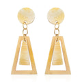 Ox Bone Dangle Earrings in Goldtone - Sticky add to cart bar