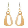 Ox Bone Dangle Earrings in Goldtone - Sticky add to cart bar